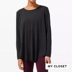 Draped Bum Covering Long Sleeve Shirt